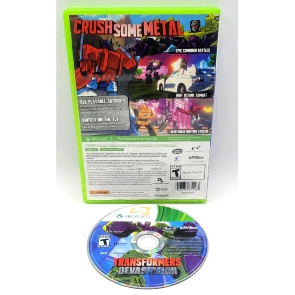 Transformers Devastation 2015 Microsoft XBOX 360 GAME & CASE